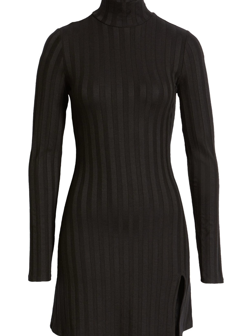 Reformation Libra Long Sleeve Rib Mock Neck Minidress - Picture 4 of 8